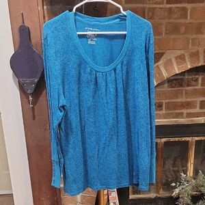 Just My Size Teal Long Sleeve Top